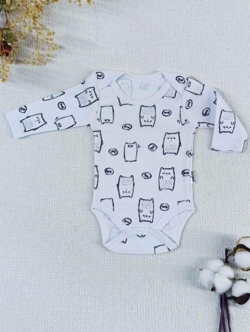 Uzun Kollu Body- Beyaz