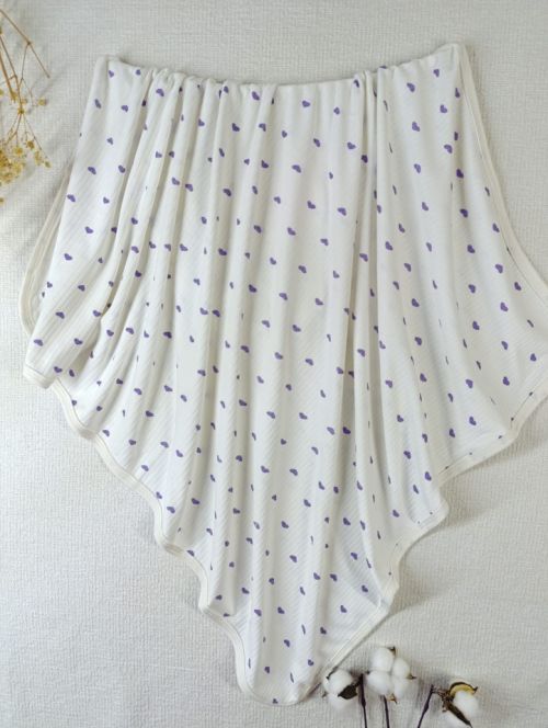 Kalpli Penye Battaniye Mor