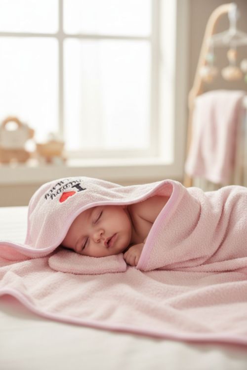 Kaponlu Havlu Ve Kese Pembe