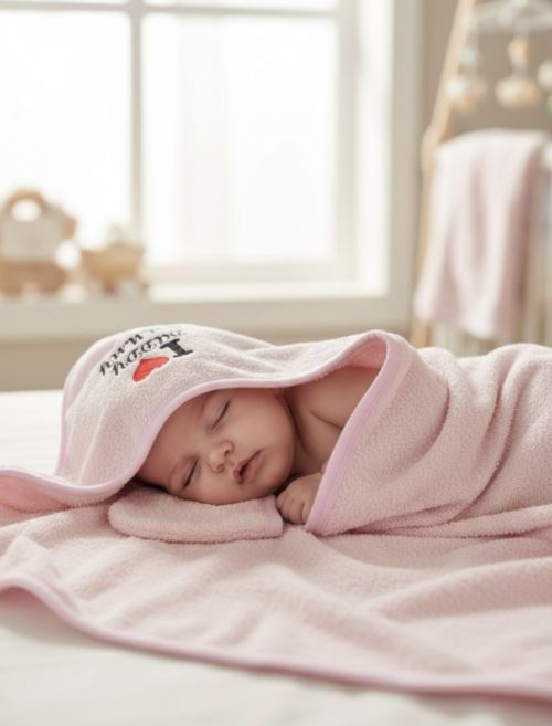 Kap�onlu Havlu Ve Kese Pembe